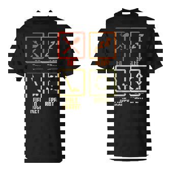 食べる寝るフィールドホッケーの繰り返し Tシャツ - Kawaiitshirt