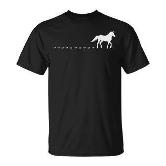 馬の線路、馬蹄、乗馬。 Tシャツ - Kawaiitshirt