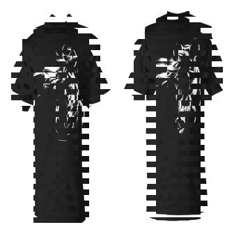 馬好きのためのエレガントな馬のシルエットのグラフィックアートデザイン。 Tシャツ - Kawaiitshirt