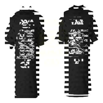 魅力的な禅猫のポーズ 気まぐれな猫ヨガ Tシャツ - Kawaiitshirt