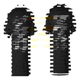 魚の種のトラウトのサーモンのバス釣りの漁師のアングラーのギフト Tシャツ - Kawaiitshirt