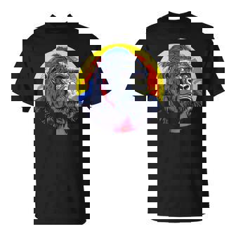 鮮やかなゴリラのイラスト、大胆な色。 Tシャツ - Kawaiitshirt