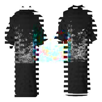 鮮やかなサンゴ礁海洋生物のシーン Tシャツ - Kawaiitshirt