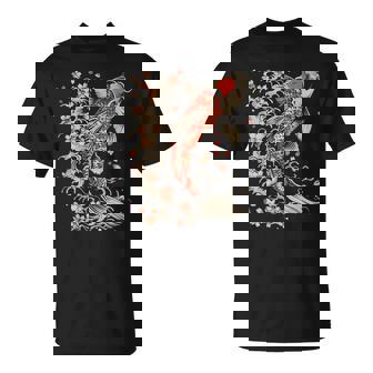 鯉 アジアン 鯉 錦鯉 魚 さくら 桜 季節 Tシャツ - Kawaiitshirt