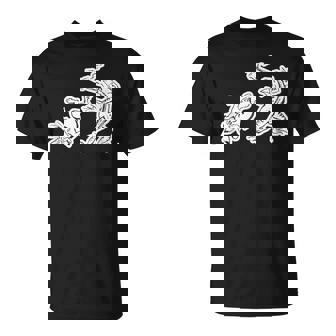 鳥獣戯画《蛙と兎・相撲》かえる うさぎ【日本・世界の名画】日本画 和柄 美術館アート Tシャツ - Kawaiitshirt