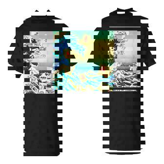 麻雀 おもしろ グッズ 服 筆文字 面白いtシャツ 文字入り 面白い 文字 ネタ メンズ 葛飾北斎 浮世絵 風 Tシャツ - Kawaiitshirt