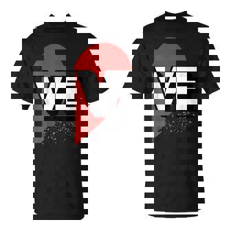 ２人で着るとハートが出来る Loveの文字になる 「Ve」カップル 恋人 Tシャツ - Kawaiitshirt