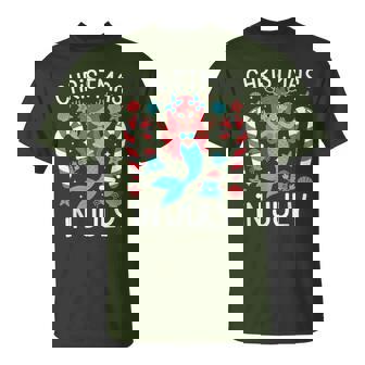 Christmas In July Cute Mermaid Summer T-Shirt - Monsterry