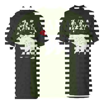 Mama Bear Xmas Buffalo Plaid Lights Matching Family Pajama Tシャツ - Kawaiitshirt