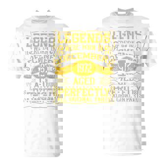 1972年12月に誕生した52歳の誕生日レジェンド。 長袖tシャツ Tシャツ - Kawaiitshirt