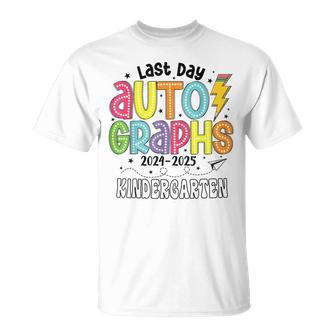 20242025 Last Day Autographs Kindergarten Graduation T-Shirt - Thegiftio UK
