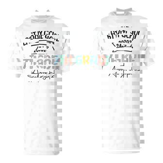 2025 Last Day Of School Autograph 7Th Grade Graduation Party T-Shirt - Thegiftio UK