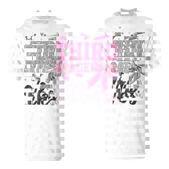 3Rd Third Grade Vibes Back To School Coquette Teacher Girl T-Shirt - Monsterry