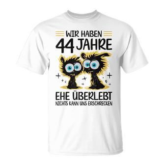 44 Jahreerheiratet 44 Hochzeitstagternenhochzeit T-Shirt - Geschenkecke