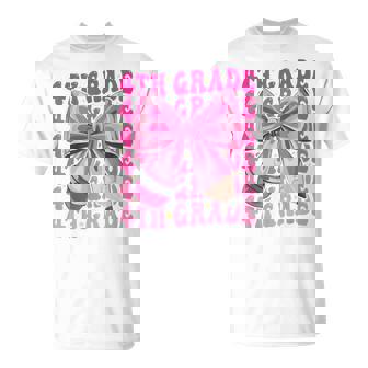 4Th Grade Girls Coquette Bow Back To School Girls Teacher T-Shirt - Monsterry