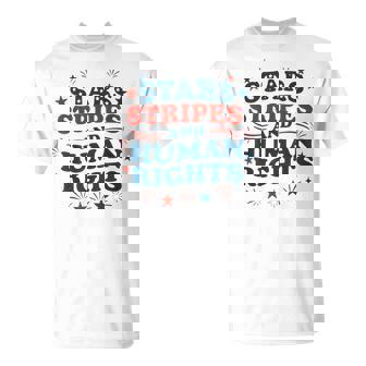 4Th Of July Stars Stripes & Human Rights Women's Rights T-Shirt - Thegiftio UK