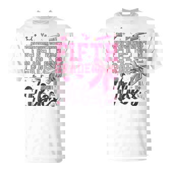 5Th Fifth Grade Vibes Back To School Coquette Teacher Girl T-Shirt - Monsterry