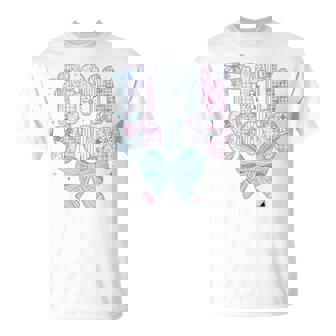 5Th Grade Preppy Floral Coquette Bow Girly Back To School T-Shirt - Thegiftio