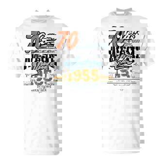 70歳の誕生日 ヴィンテージ 1955 70 Years Of Being Awesome レトロ Tシャツ - Kawaiitshirt