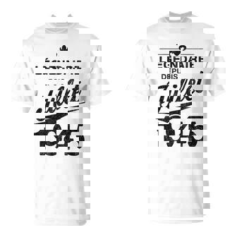 80E Anniversaire Né En Juillet 1945Intage 80 Ans D'âge T-Shirt - Cadeauxyz