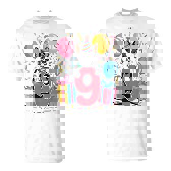 9歳の誕生日 男の子 女の子 9歳 9歳 ボストンテリア 長袖tシャツ Tシャツ - Kawaiitshirt