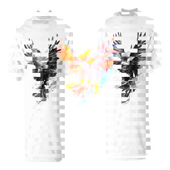 Águila Pintura Arte Abstracto Animal Colorido Gráfico Camiseta unisex - Regaloses