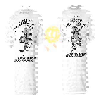 All You Need Is Love And Cookies レトロ 70年代 かわいい ハッピークッキー 長袖tシャツ Tシャツ - Kawaiitshirt