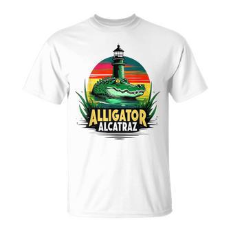 Alligator Alcatraz Retro Alcatraz Island Alligator Women T-Shirt - Thegiftio UK