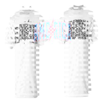 America Checkered Lightning 4Th Of July Patriotic Women T-Shirt - Monsterry