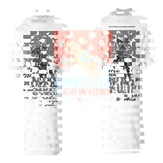 Make America Cowgirl Cowboy Again Western 4Th Of July T-Shirt - Thegiftio UK