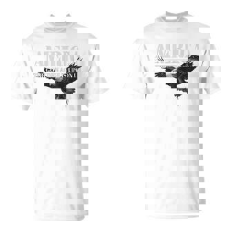 America Golden Age Patriotic Bald Eagle T-Shirt | Mazezy