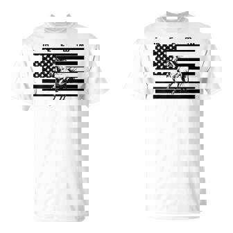 American Flag Horseback Riding Apparel Horse T-Shirt - Thegiftio