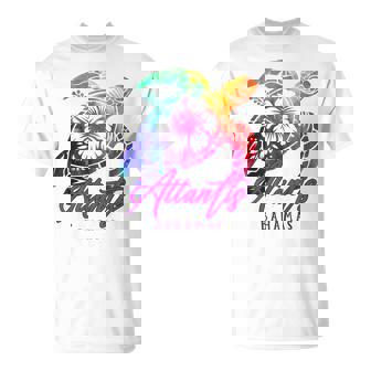 Atlantis Bahamas Tie Dye Sea Turtle Hibiscus Vacation 2025 T-Shirt - Thegiftio