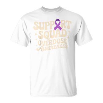 In August We Wear Purple Overdose Awareness Purple Ribbon T-Shirt - Thegiftio