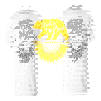 Auntie Bear Sunflower For Mom Aunt Grandma T-Shirt - Monsterry