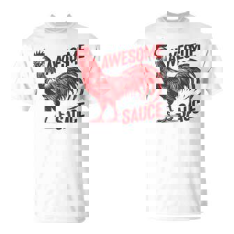 Awesome Sauce With Picture Of Rooster Vintage T-Shirt - Monsterry