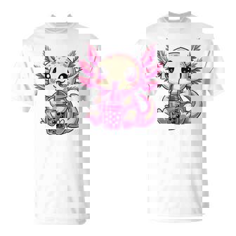 Axolotl Boba Tea Bubble Tea Cute Axolotl T-Shirt - Thegiftio