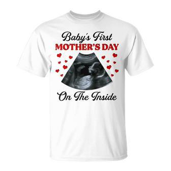 Baby's First Mother's Day On The Inside Ultrasonography Baby T-Shirt - Monsterry