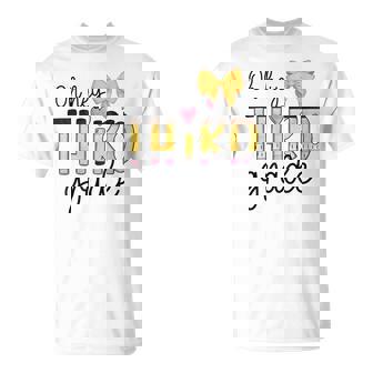 Back To School Oh Hey Third Grade Pencil Coquette Teachers T-Shirt | Mazezy