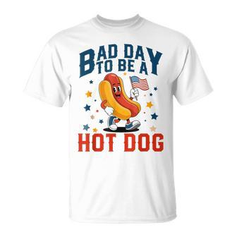 Bad Day To Be A Hot Dog 4Th Of July Bbq Grilling T-Shirt - Thegiftio UK