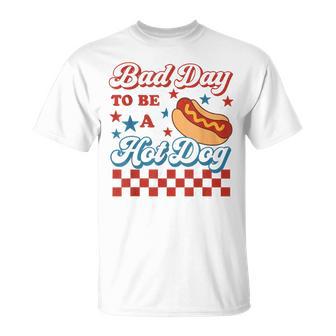 Bad Day To Be A Hot Dog Bbq Grilling 4Th Of July T-Shirt - Thegiftio UK