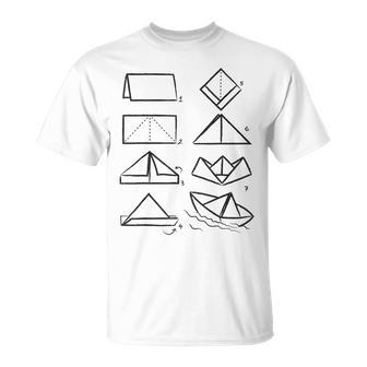 Barcos De Papel Plegable Origami Barco De Papel Camiseta unisex - Regaloses