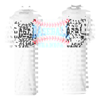 Baseball Grandpa Laces Little League Matching Father's Day T-Shirt - Monsterry