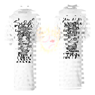 Baseball Nana Leopard Game Day Baseball Lover T-Shirt | Mazezy