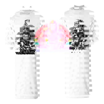 Bassquatch 音楽愛好家のためのサスカッチdjデザイン 長袖tシャツ Tシャツ - Kawaiitshirt