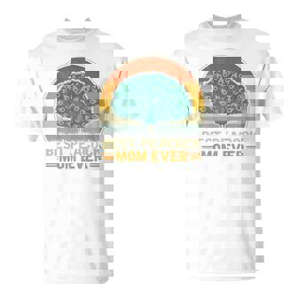 Best Peacock Mom Ever Retro Vintage Peacock Lover Mommy T-Shirt - Seseable