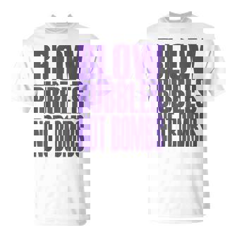 Big Print スローガン Blow Bubbles Not Bombs Rave Classic Tシャツ - Kawaiitshirt