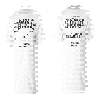 Bigtone Gap バージニアa ビンテージ スポーツデザイン ブラックプリント Tシャツ - Kawaiitshirt