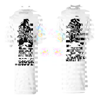 Bingo Life Messy Bun Bingo Lover Grandma T-Shirt - Thegiftio UK
