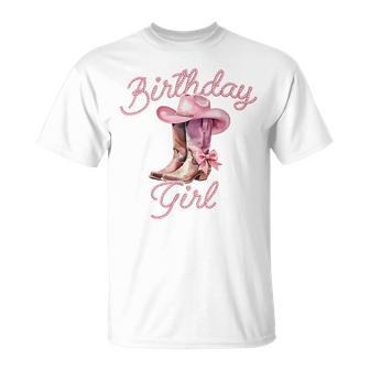 Birthday Cowgirl Western Birthday Girl Bday Party T-Shirt - Thegiftio UK